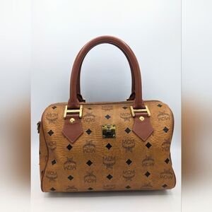 MCM Visetos Boston Bag